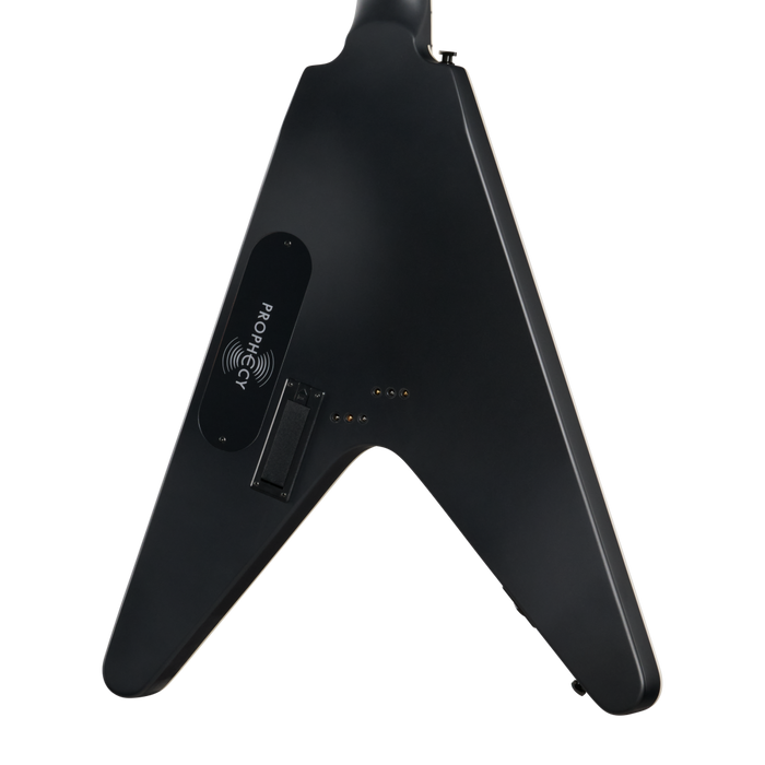 Epiphone Prophecy Flying V Electric Guitar w/Case, Obsidian Storm Satin