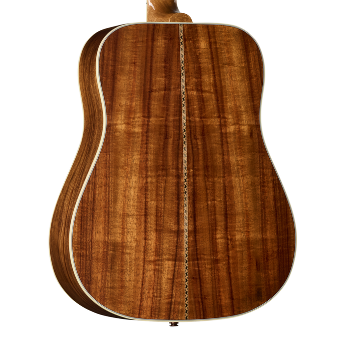 Gibson Custom Shop Hummingbird Elegant Koa Left-Handed Acoustic/Electric Guitar w/Hardshell Case, Honey Burst