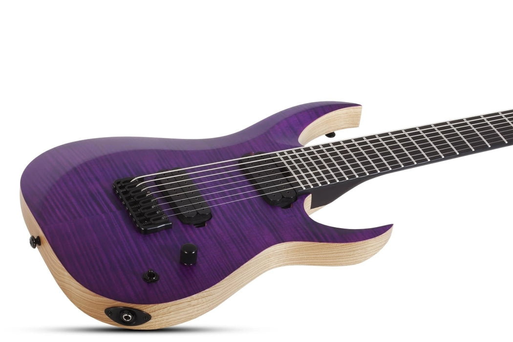 Schecter John Browne Tao-8 Left-Handed Satin Trans Purple