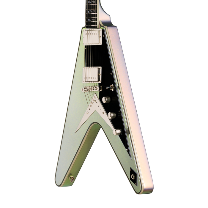 Epiphone Futura Flying V Custom Electric Guitar w/Gigbag, Quicksilver Shift