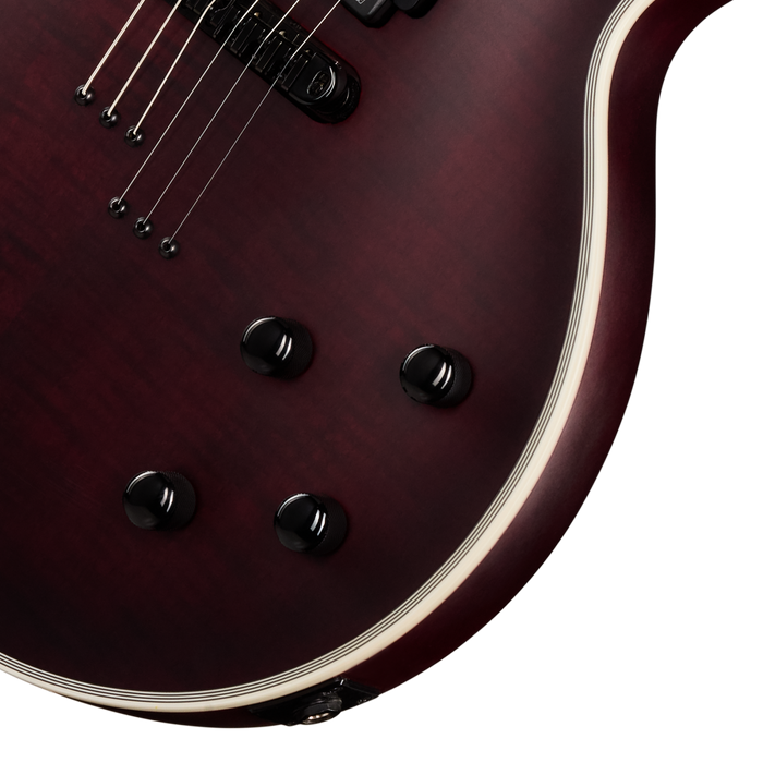Epiphone Prophecy Les Paul Electric Guitar w/Case, Crimson Fog Satin