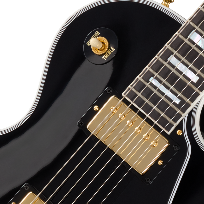 Gibson Custom Shop Les Paul Custom Long Scale Electric Guitar w/Hardshell Case, Ebony