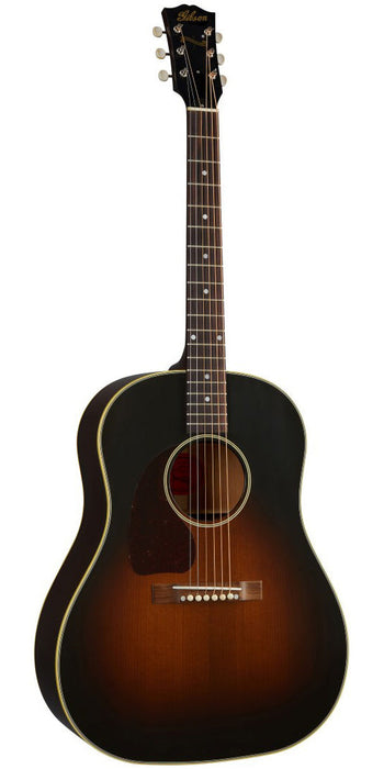 Gibson 1942 Banner J-45 Left-Handed Acoustic Guitar w/Case, Vintage Sunburst