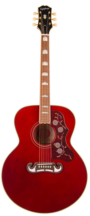 Epiphone Limited Edition Inspired by Gibson J-200 Acoustic/Electric Guitar, Wine Red