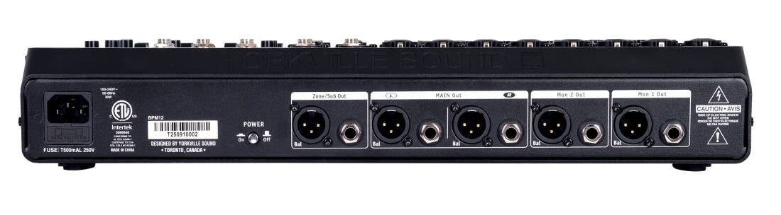 Yorkville Sound BPM12 12-Channel Battery-Powered Mixer w/USB