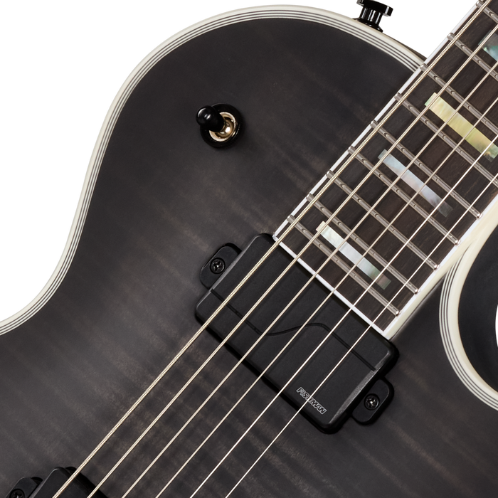 Epiphone Prophecy Les Paul Baritone Electric Guitar w/Case, Obsidian Storm Satin