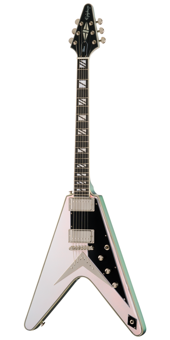 Epiphone Futura Flying V Custom Electric Guitar w/Gigbag, Quicksilver Shift