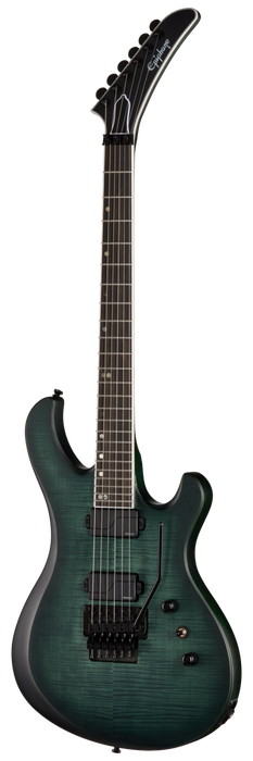 Epiphone Prophecy Victory FR Electric Guitar w/Case, Aqua Smoke Satin