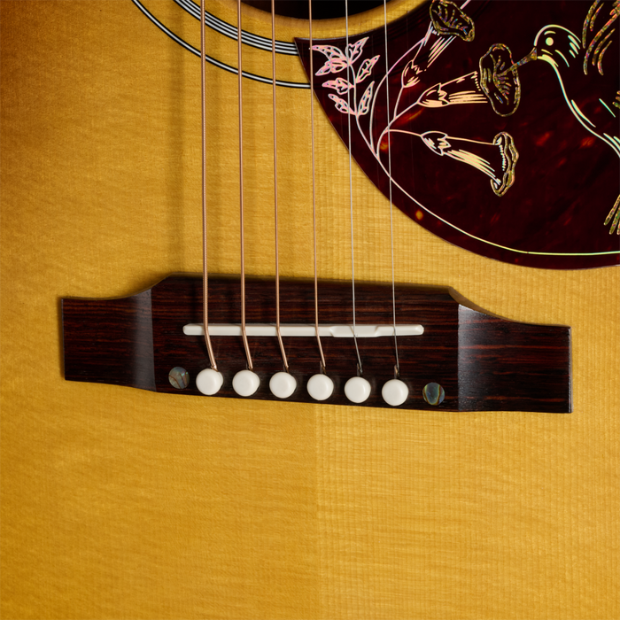 Gibson Custom Shop Hummingbird Elegant Koa Acoustic/Electric Guitar w/Hardshell Case, Honey Burst