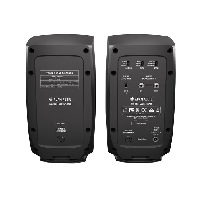 Adam Audio D3V Desktop Monitor Feet Black