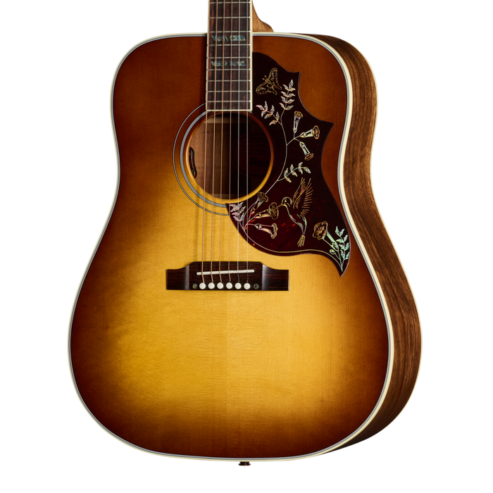 Gibson Custom Shop Hummingbird Elegant Koa Acoustic/Electric Guitar w/Hardshell Case, Honey Burst
