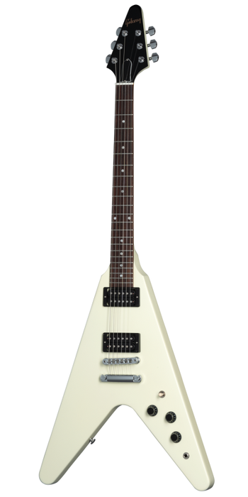 Gibson 80s Flying V Electric Guitar w/Hardshell Case, Classic White