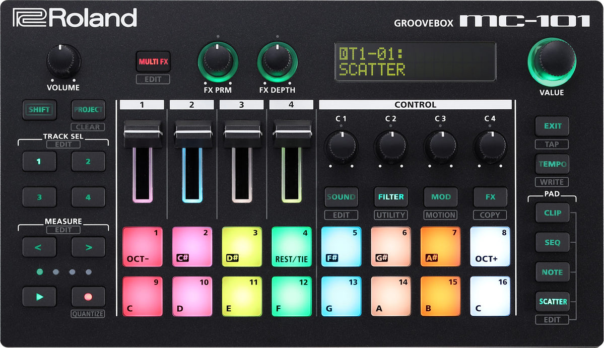 Roland MC-101 Groovebox 4-Track Sequencer — Zedem