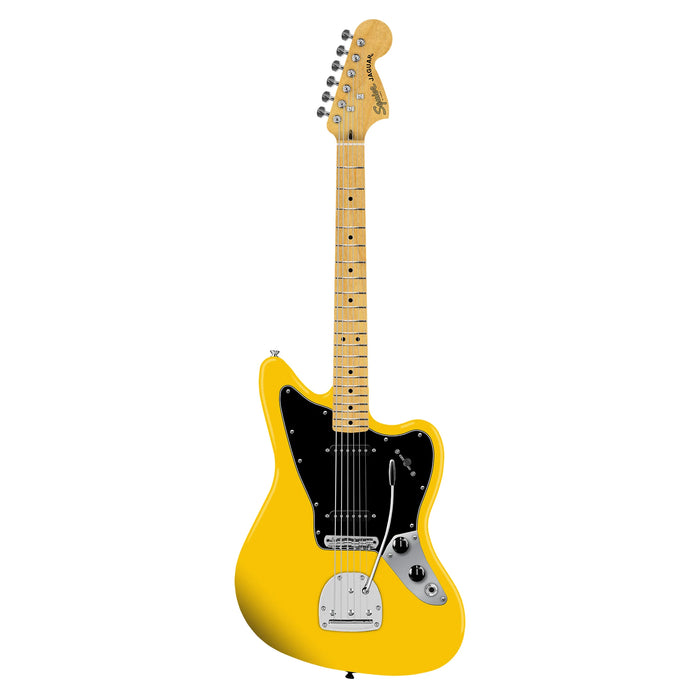 Squier FSR Affinity Series Jaguar, Maple Fingerboard, Black Pickguard, Graffiti Yellow