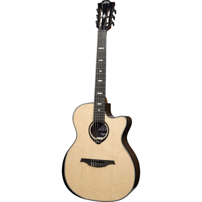 Lag HV50-N-ACE Hyvibe 50 Nylon Auditorium Bevel Cutaway, Gloss Finish
