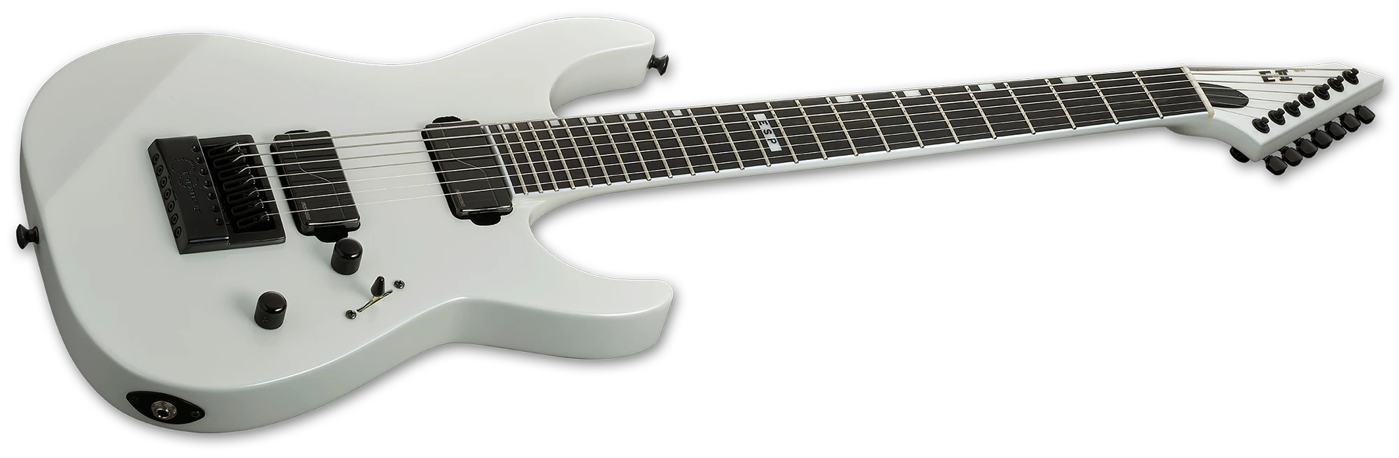 ESP E-II M-II 7B Baritone Evertune, Pearl White