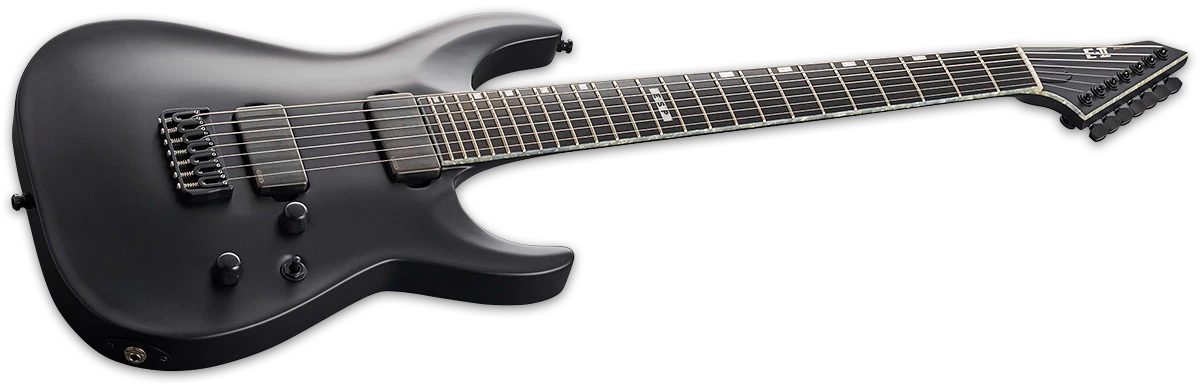 ESP E-II HORIZON NT-7B Hipshot, Black Satin