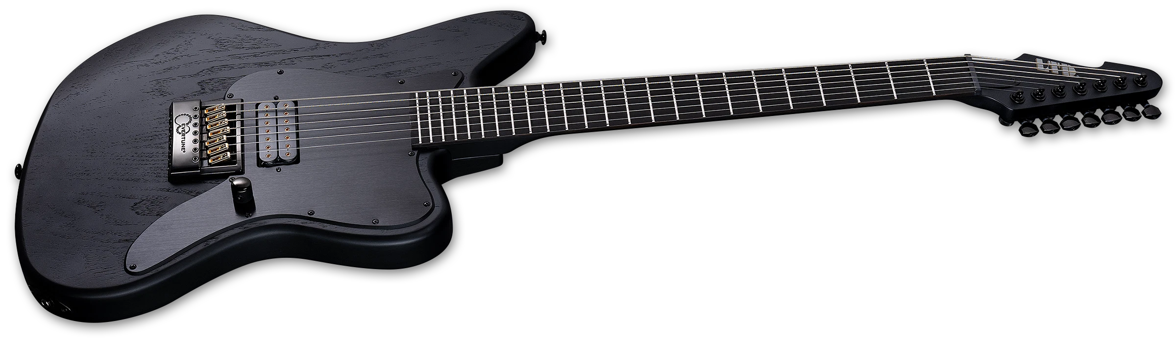 ESP LTD Alex Wade XJ Signature 7-string Baritone Electric Guitar, Black Satin