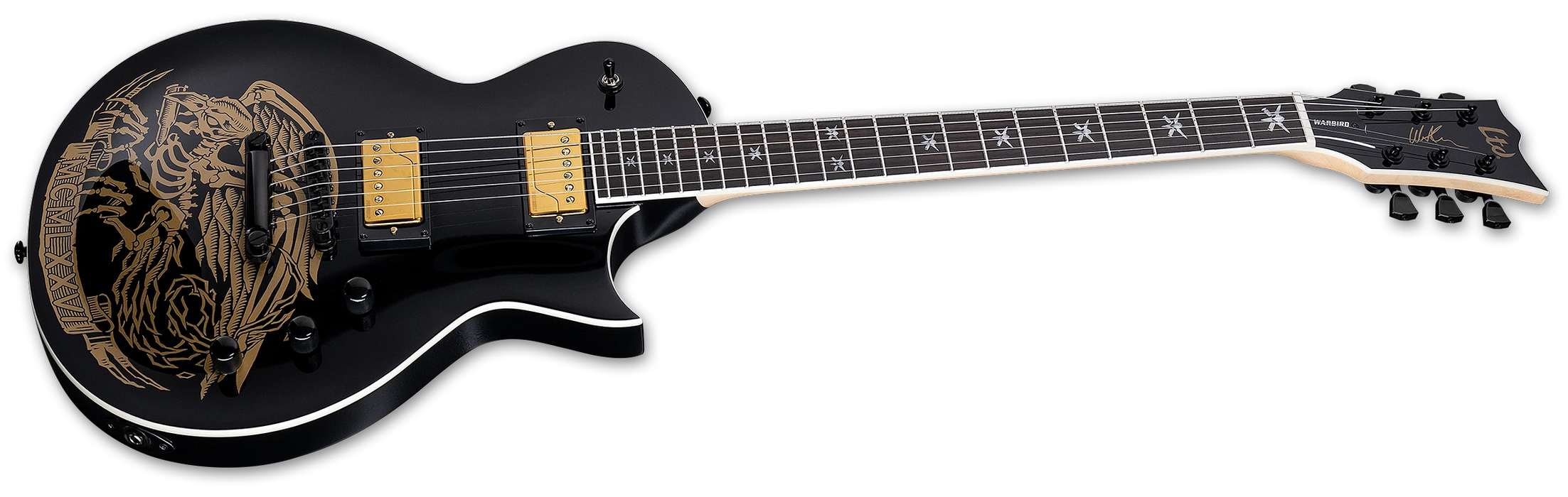 ESP LTD Will Adler Warbird Signature Electric Guitar, Black Gold
