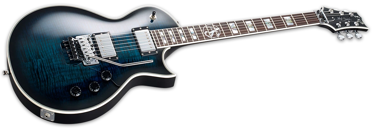 ESP  AS-1FR Alex Skolnick, Black Aqua Sunburst