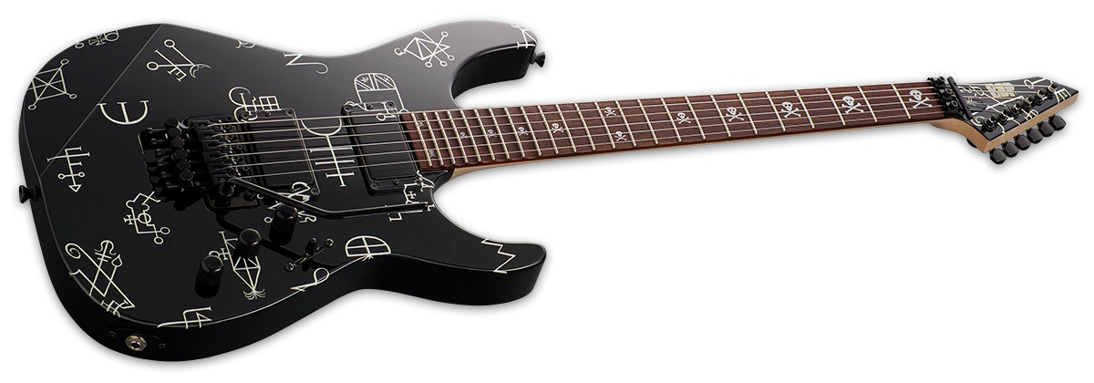 ESP  Kirk Hammet Demonology, Black with Graphic