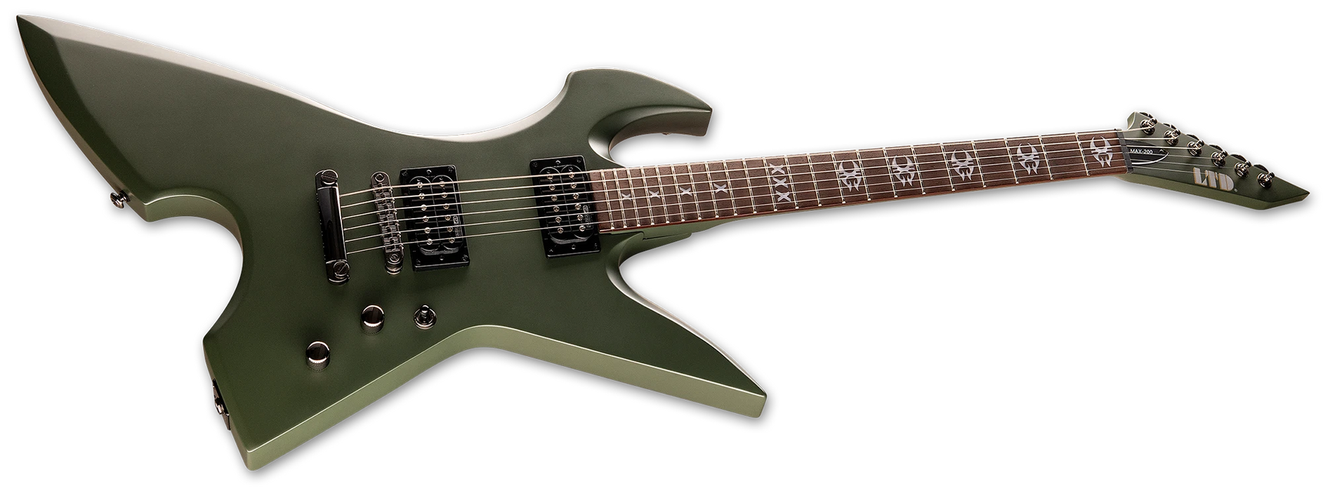 ESP LTD MAX-200-RPR Max Cavalera, Military Green Satin