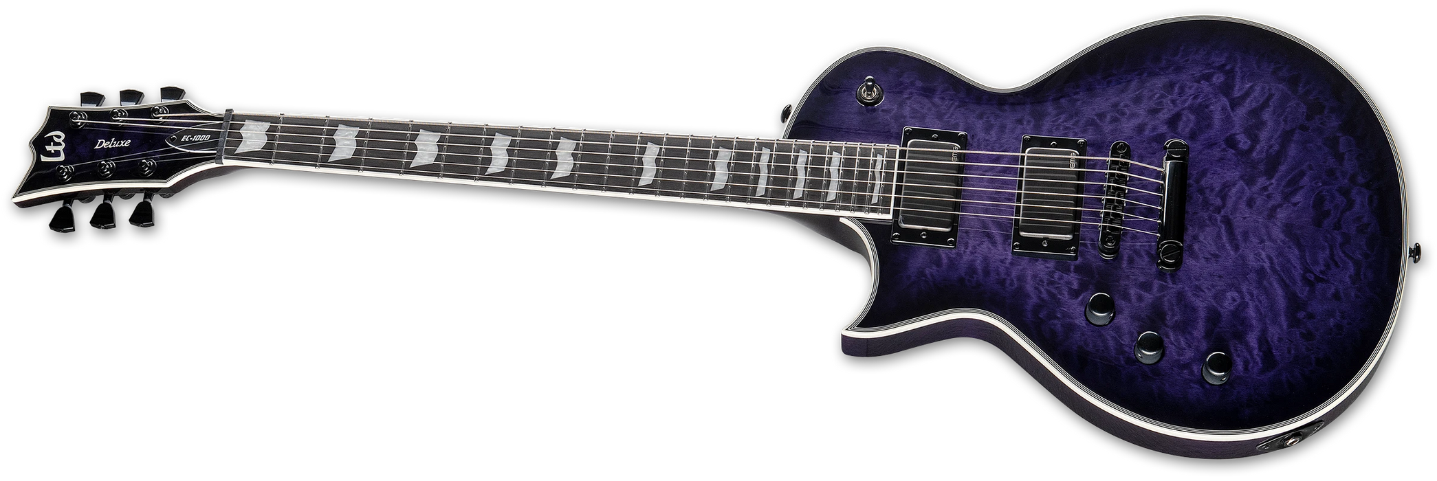 ESP LTD EC-1000 Left-handed, See-through Purple Sunburst