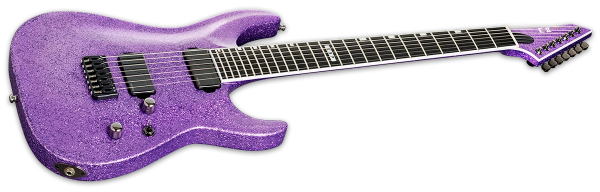 ESP E-II HORIZON NT-7B Hipshot, Purple Sparkle