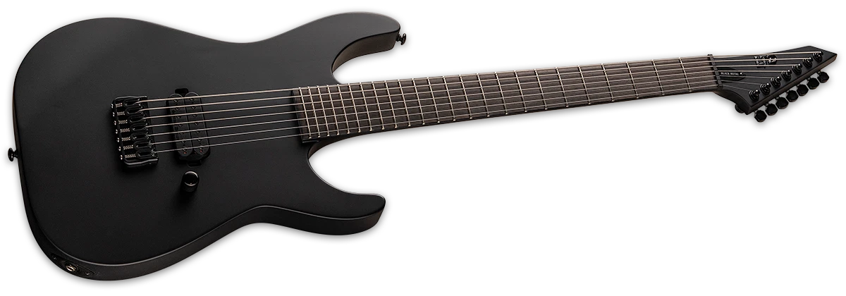 ESP LTD M-7HT Baritone Black Metal, Black Satin