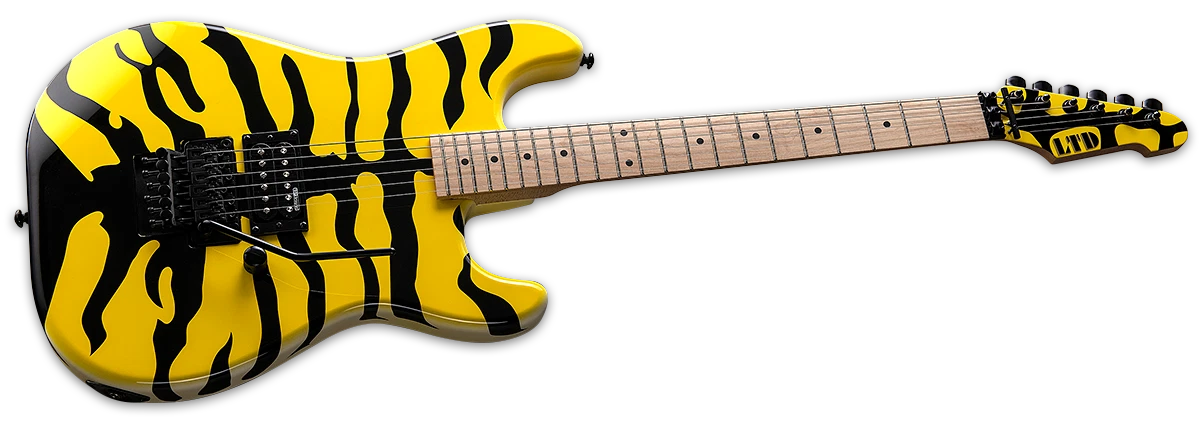 ESP LTD GL-200MT George Lynch, Yellow with Tiger Graphic