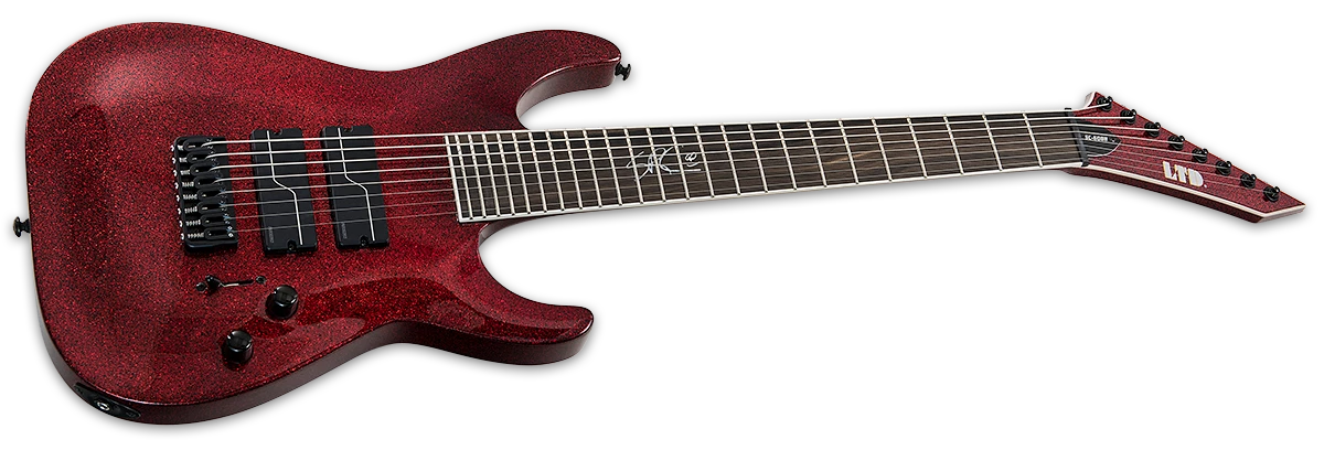 ESP LTD SC-608 Baritone Stephen Carpenter, Red Sparkle