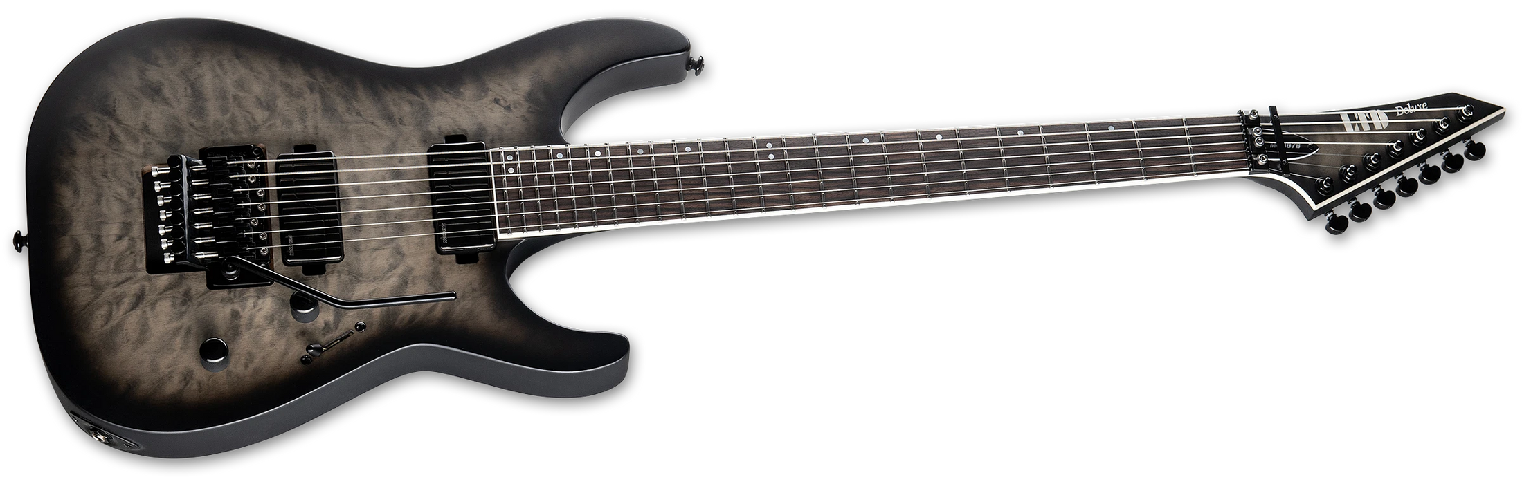 ESP LTD M-1007 Baritone, Charcoal Burst Satin