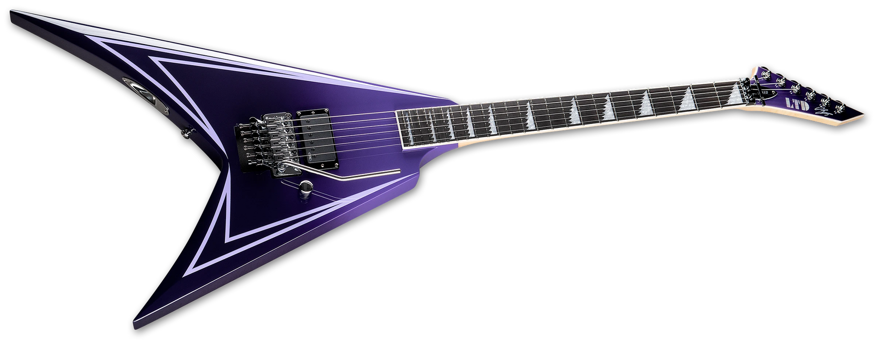 ESP LTD Alexi Hexed Sawtooth Alexi Laiho, Purple Fade with Pinstripes