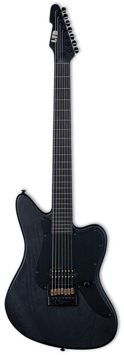ESP LTD Alex Wade XJ Signature 7-string Baritone Electric Guitar, Black Satin