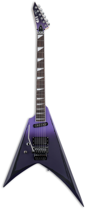 ESP LTD Alexi Ripped Sawtooth Alexi Laiho Left-handed, Purple Fade Satin with Pinstripes