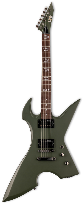 ESP LTD MAX-200-RPR Max Cavalera, Military Green Satin