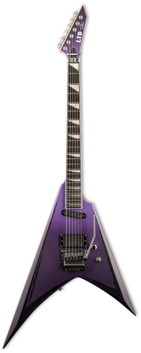 ESP LTD Alexi Ripped Sawtooth Alexi Laiho, Purple Fade Satin with Ripped Pinstripes