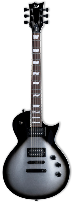 ESP LTD EC-256 Electric Guitar, Silver Sunburst Teardrop