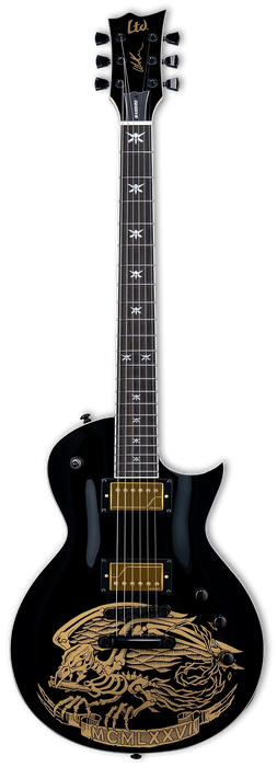 ESP LTD Will Adler Warbird Signature Electric Guitar, Black Gold