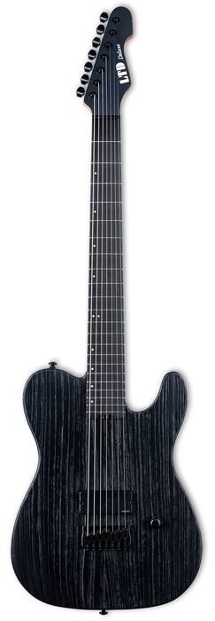 ESP LTD TE-1007B 7-string Baritone Electric Guitar, Black Blast