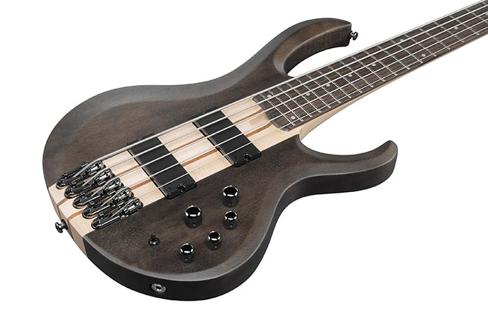 Ibanez BTB605LTGF BTB Standard 5-String Electric Bass, Transparent Gray Flat