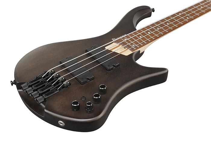 Ibanez EHB600LWNF EHB Ergonomic Headless Bass 4-String, Walnut Flat