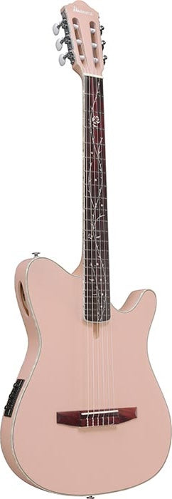 Ibanez TOD10N Tim Henson Signature Nylon Acoustic-Electric Guitar, Pearl Pink Flat