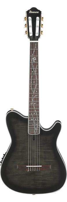 Ibanez TOD20FMN Tim Henson Signature Nylon Acoustic-Electric Guitar, Black Burst Fade Low Gloss