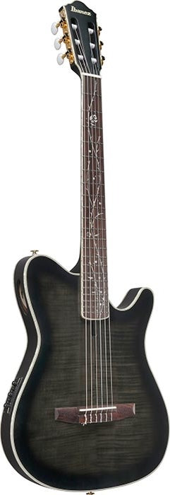 Ibanez TOD20FMN Tim Henson Signature Nylon Acoustic-Electric Guitar, Black Burst Fade Low Gloss