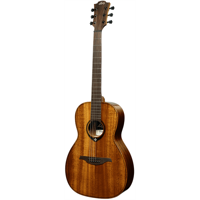 Lag T98PE Tramontane 98 Parlor Acoustic / Electric Guitar, French Satin