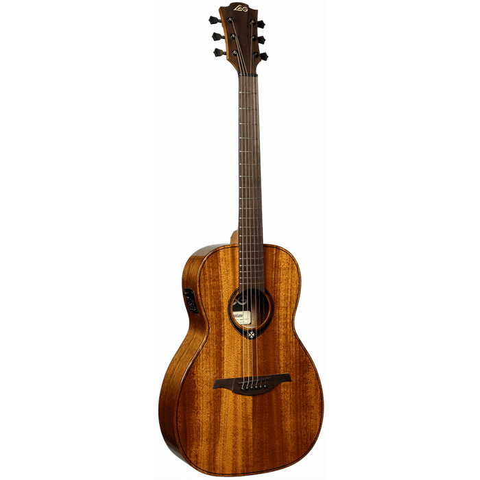 Lag T98PE Tramontane 98 Parlor Acoustic / Electric Guitar, French Satin