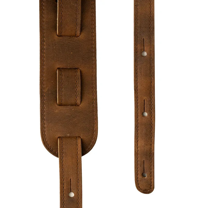 PRS Embossed Leather Birds Strap, Distressed Brown
