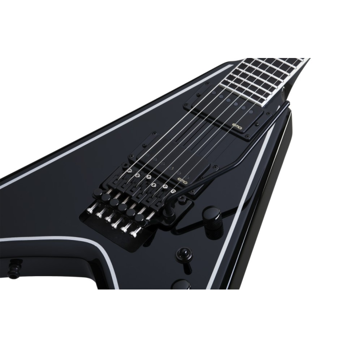 Schecter Ravendark V Fr Gloss Black / Silver Pinstripes