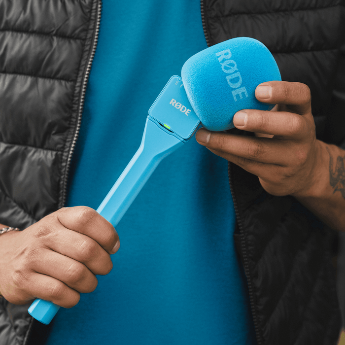 Rode Interview GO Handheld Adaptor for Wireless GO, Blue